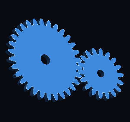 Preview of two spur gears